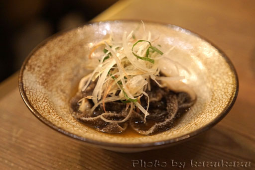 金肉(kin-niku)のセンマイポン酢と香味野菜