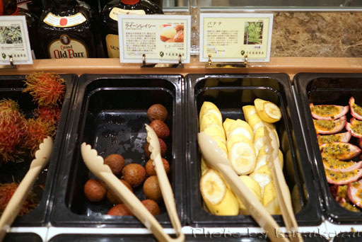 千疋屋総本店の世界のフルーツ食べ放題のバナナ