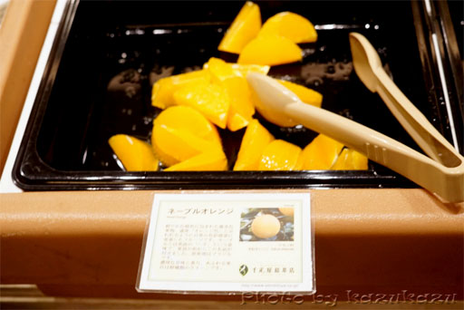 千疋屋総本店の世界のフルーツ食べ放題のネーブルオレンジ